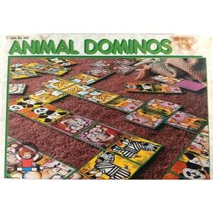 Animal Dominos Vintage Children's Game Made in Spain 1984